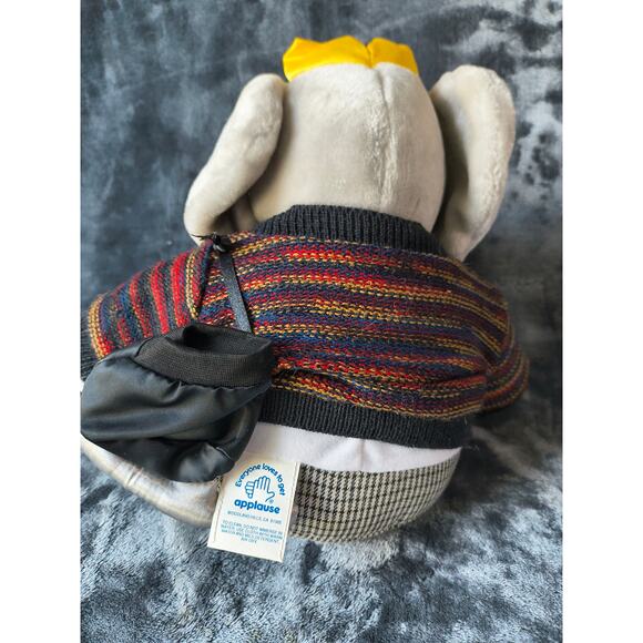 Babar  15" Tall Winter Holiday Loves Applause Stuffed Animal Plush Toy - Picture 5 of 7